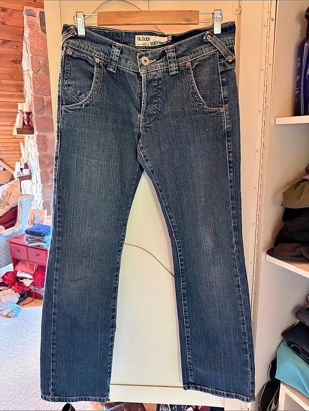 Levi's Slouch Boot Cut Boot Cut Jeans in Blue Waist 5